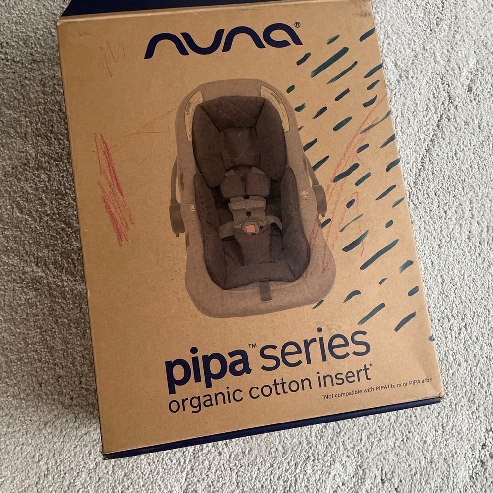Nuna Pipa Series Organic Cotton Insert - Gray- never taken out of box!